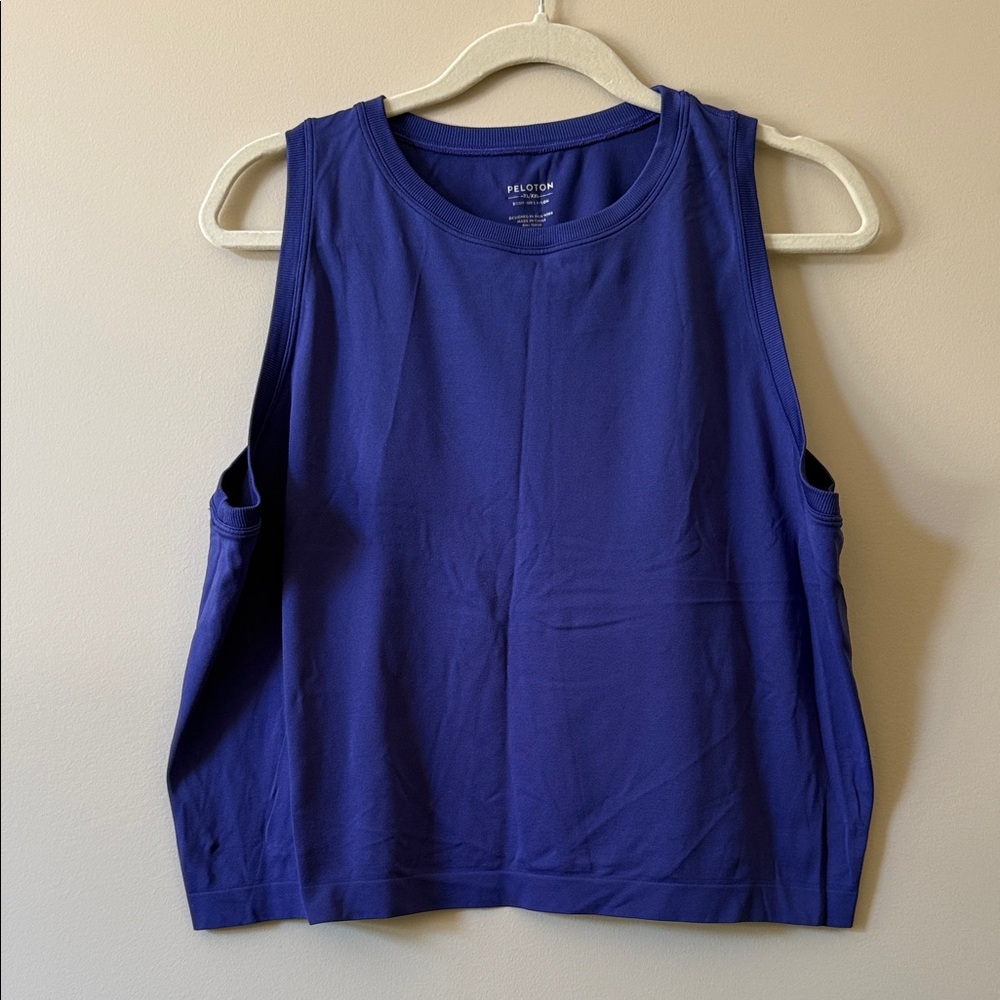 Peloton Women's royal blue Sleeveless crop Tank Top